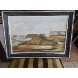 Малка картина масло на платно Испания - 3693